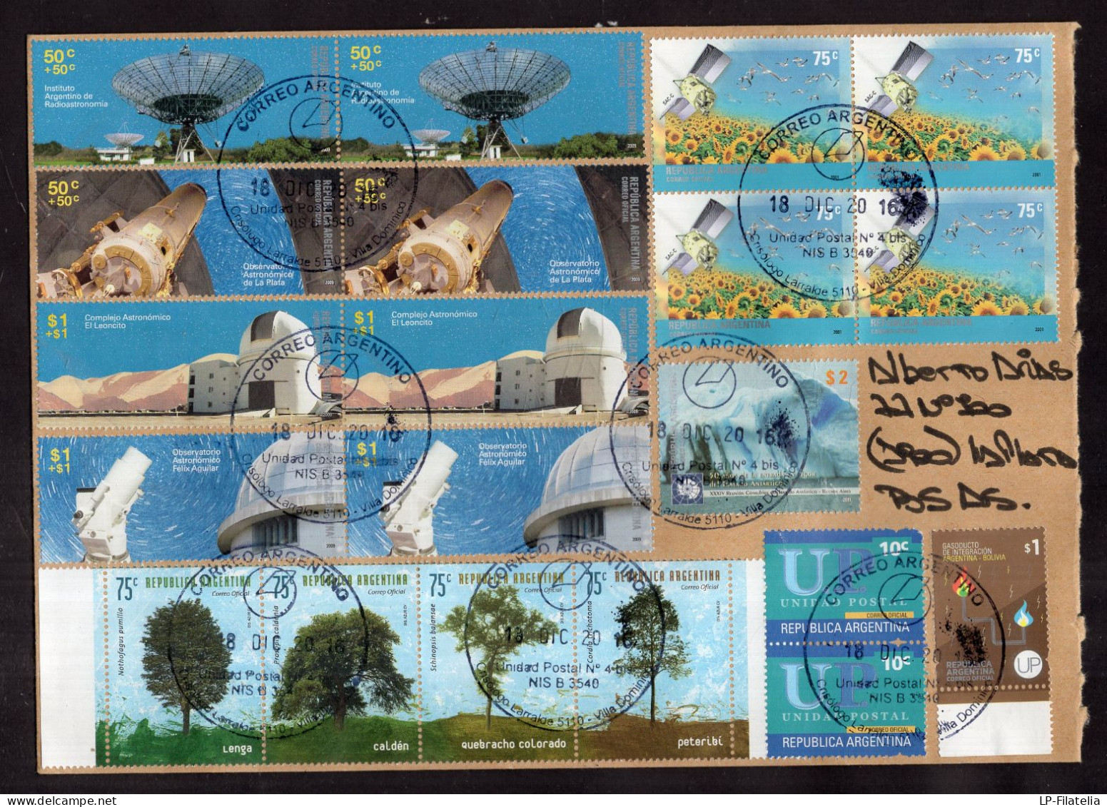 Argentina - 2016 - Astronomical Observatories - Modern Stamps - Diverse Stamps - Covers & Documents