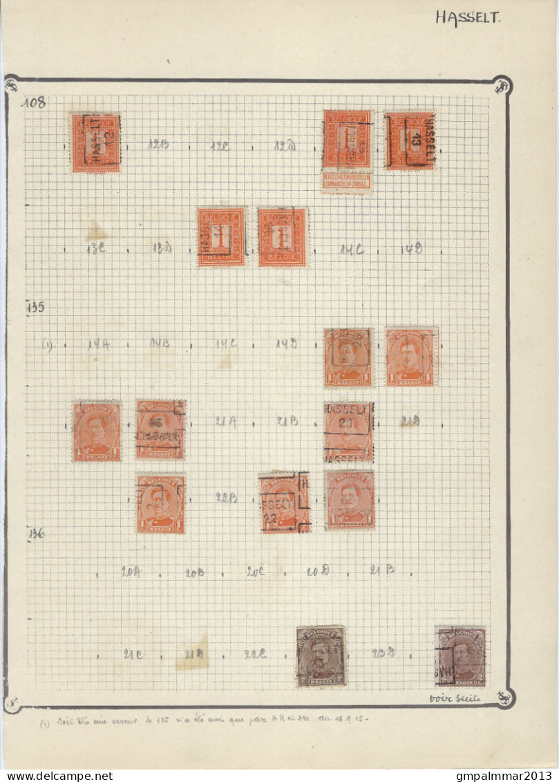 LIKWIDATIE HASSELT met RIJKSWAPEN , PELLENS , ALBERT I , HOUYOUX , HERALDIEKE LEEUW + KASTEEL BORNHEM  !  LOT 321