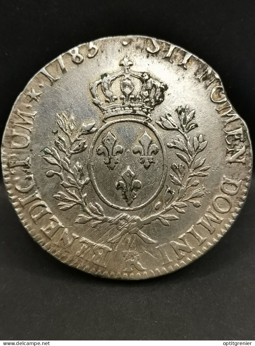 ECU ARGENT 1783 R ORLEANS AUX BRANCHES D'OLIVIER LOUIS XVI 211890 EX. / FRANCE - 1774-1791 Louis XVI