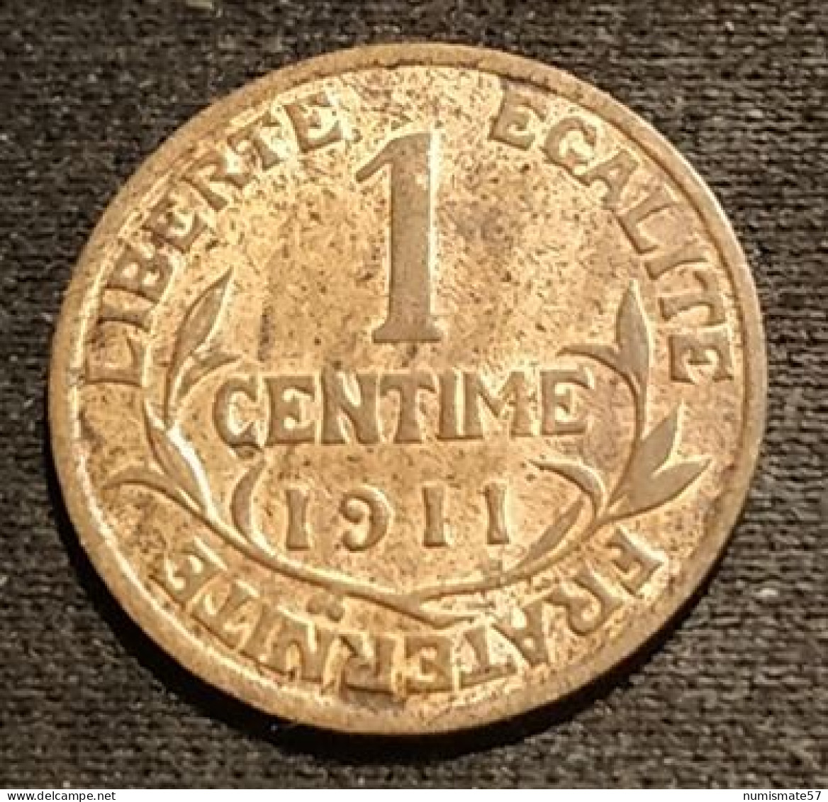 FRANCE - 1 CENTIME 1911 - Daniel-Dupuis - Gad 90 - KM 840 - 1 Centime