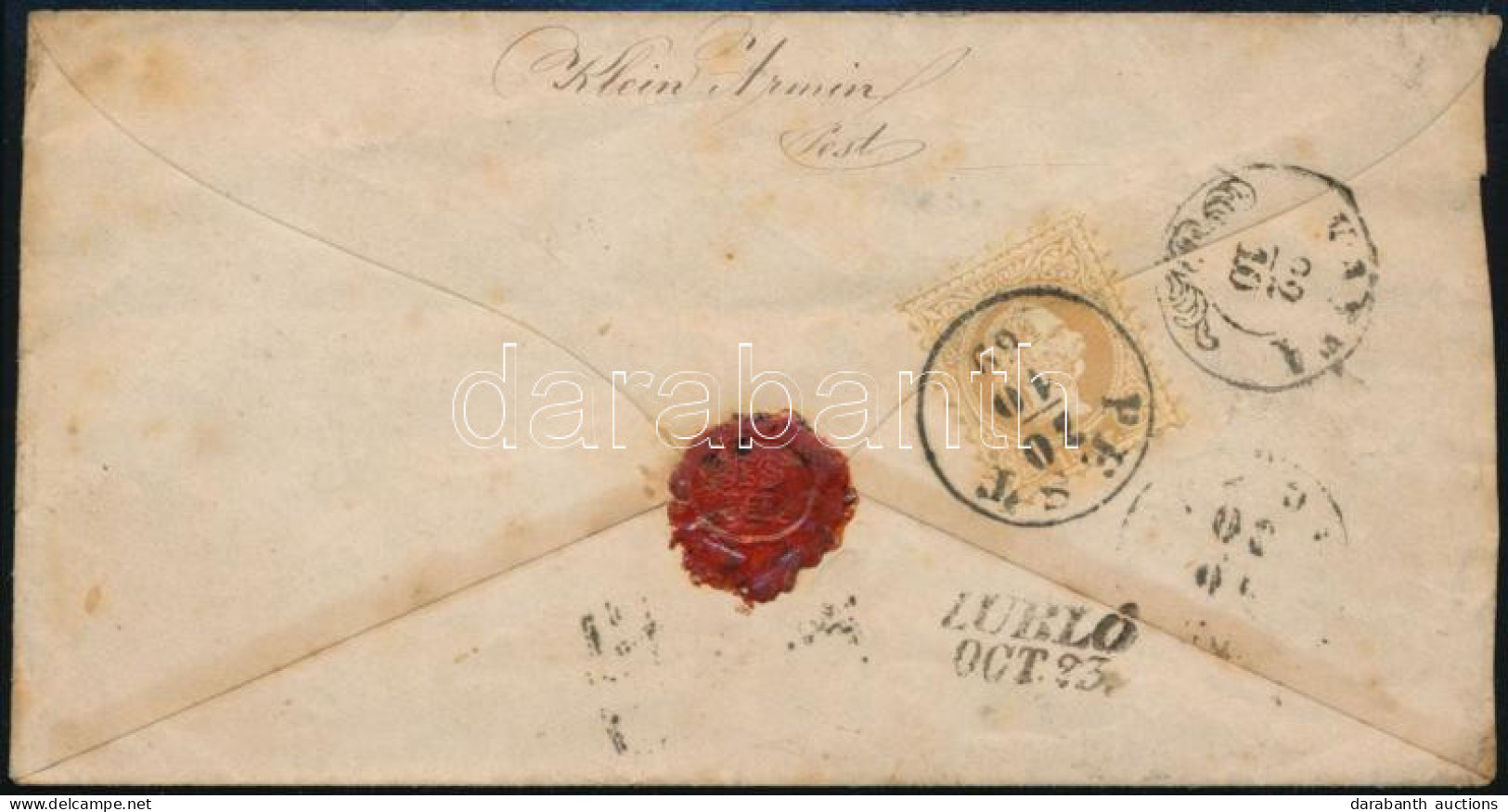 1869 15kr Ajánlott Levélen "PEST" - Other & Unclassified