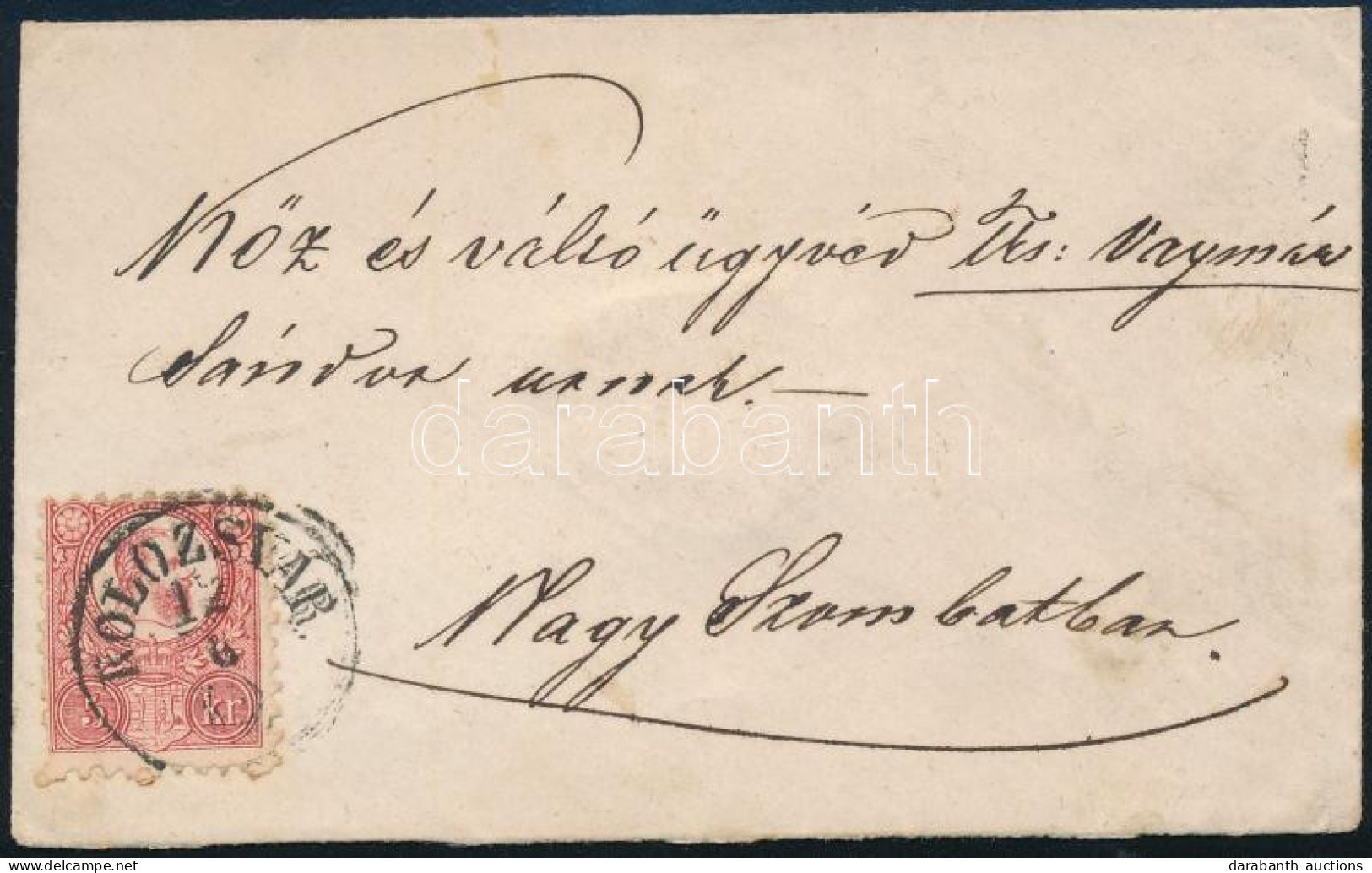 ~1873 Réznyomat 5kr Levélen "KOLOZSVÁR" - Nagyszombat - Other & Unclassified