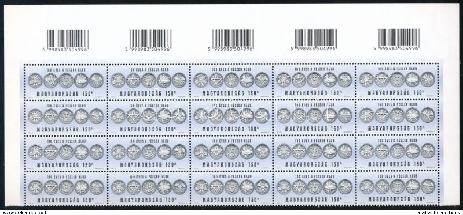 ** 2001 Művészetek (I.) 150Ft ívsarki 20-as Tömbben (6.000) - Other & Unclassified