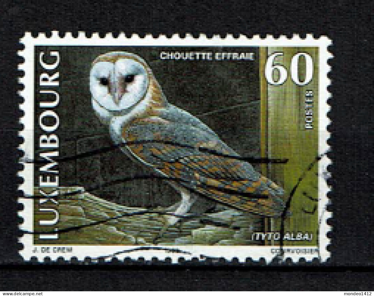 Luxembourg 1999 - YT 1418 - Fauna, Oiseaux, Chouette, Eule, Owl, Uil - Gebraucht