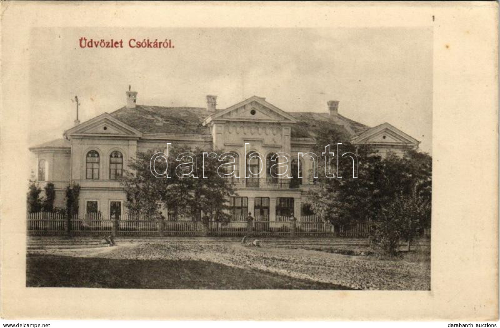 T2/T3 1914 Csóka, Coka (Torontál); Uradalmi Kastély / Castle (EK) - Zonder Classificatie