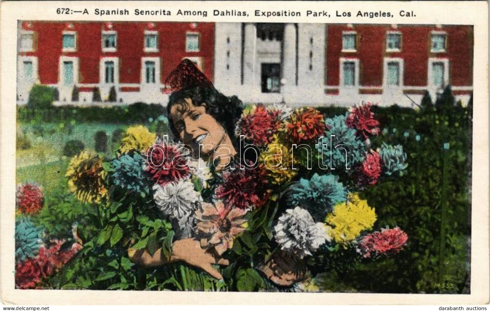 T2 Los Angeles (California); A Spanish Senorita Among Dahlias, Exposition Park - Non Classés