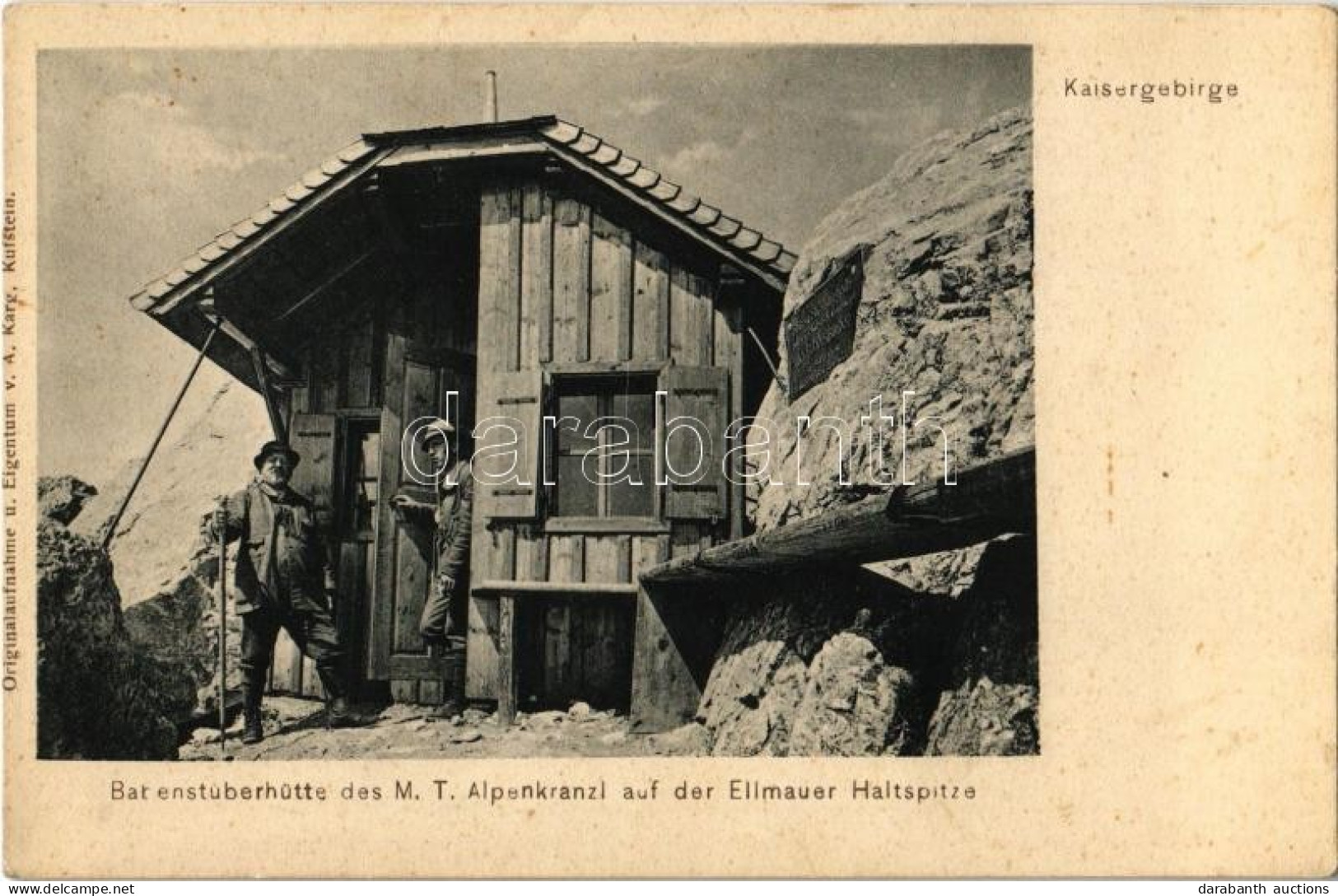 * T2/T3 Kaisergebirge (Tirol), Babenstuberhütte Des M.T. Alpenkranzl Auf Der Ellmauer Haltspitze / Mountain Climbers Wit - Zonder Classificatie