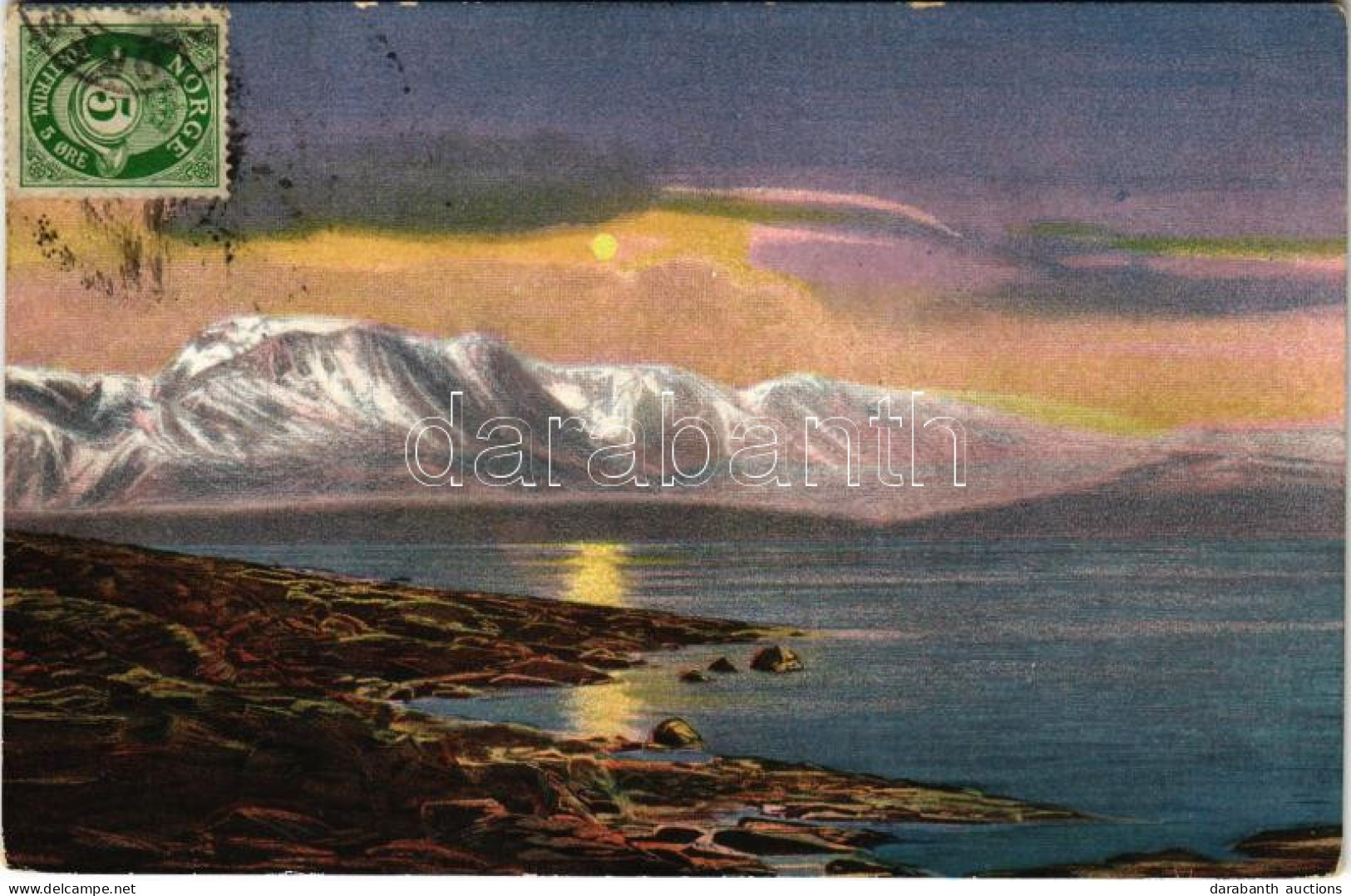 * T2 1912 Lyngen, Midnatssol Lyngenfjord / Midnight Sun - Unclassified