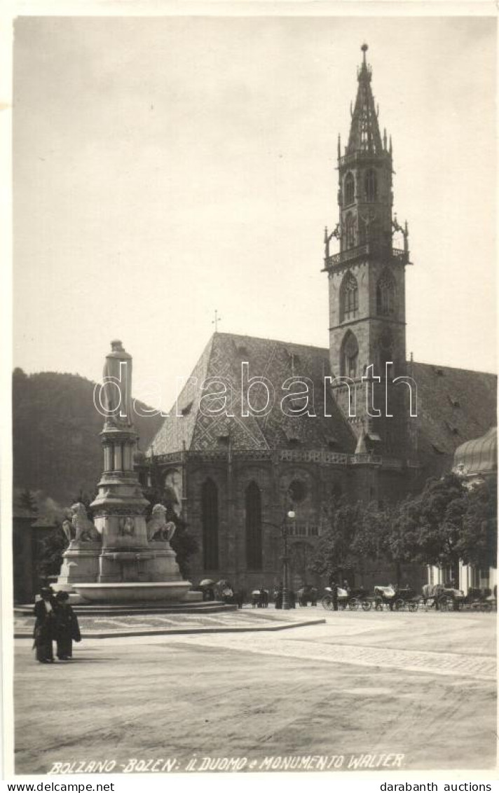 * T2 Bolzano, Bozen (Tirol); Il Duomo E Monumento Walter / Dome Church And The Watler Statue, Photo - Unclassified