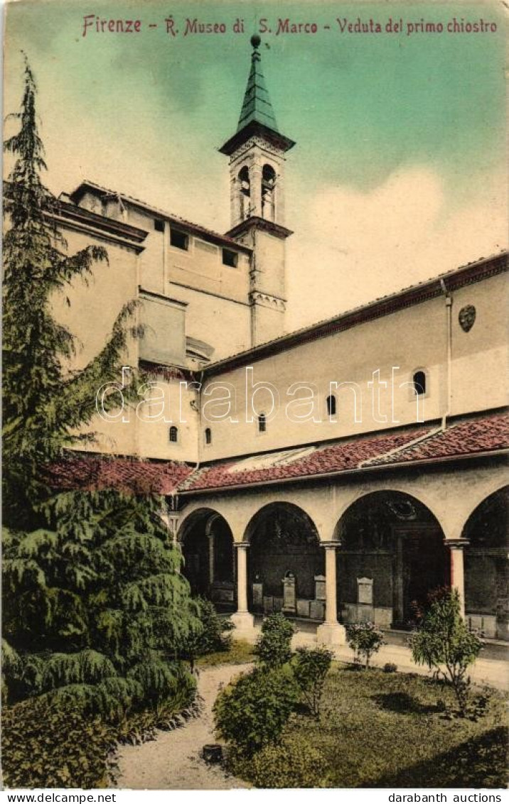 ** T2/T3 Firenze, Florence; 'R. Museo Di S. Marco - Veduta Del Primo Chiostro' / San Marco Monastery, Courtyard Interior - Zonder Classificatie