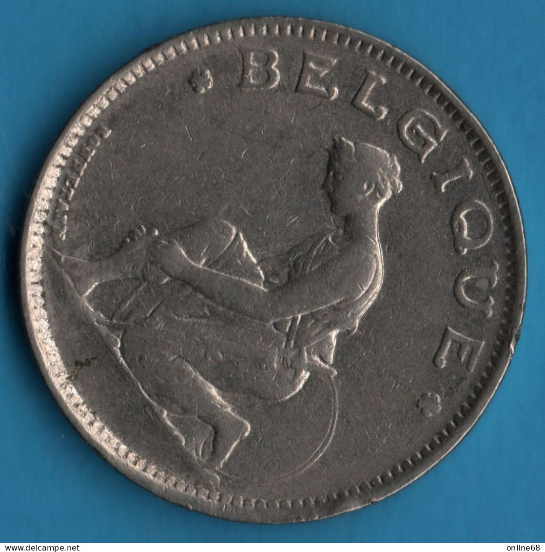 BELGIQUE 1 FRANC 1928 KM# 89 Albert Ier BON POUR - 1 Frank