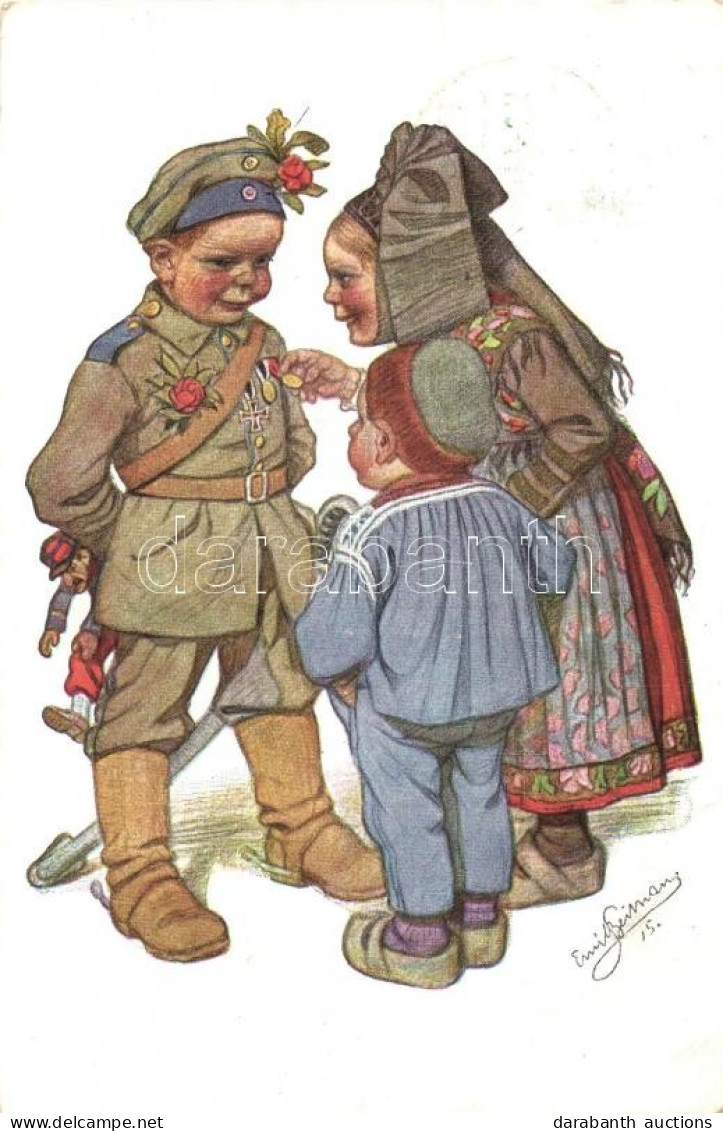 T3 Elsässische Trachten / German Soldier Boy, French Folklore From Alsace, Künstlerkarte Nr. 17. S: Emil Beithan (fa) - Unclassified