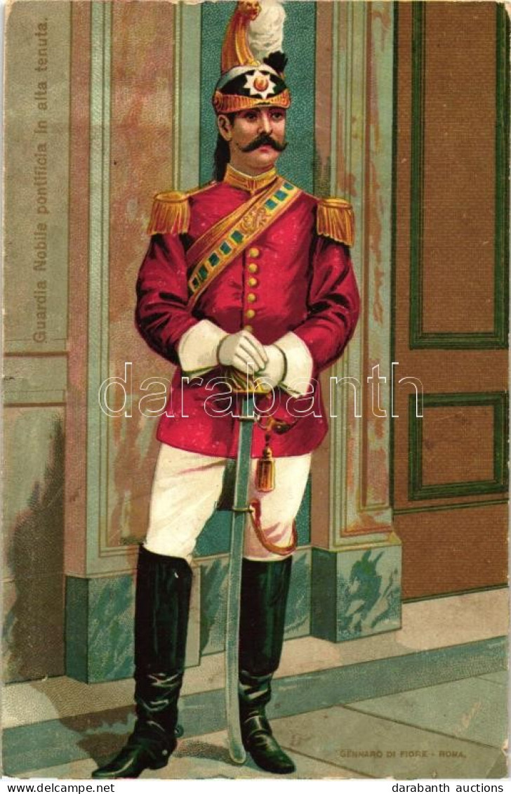 ** T4 Guardia Nobile Pontificio In Alta Tenuta / Italian Papal Guard, Litho (b) - Non Classés