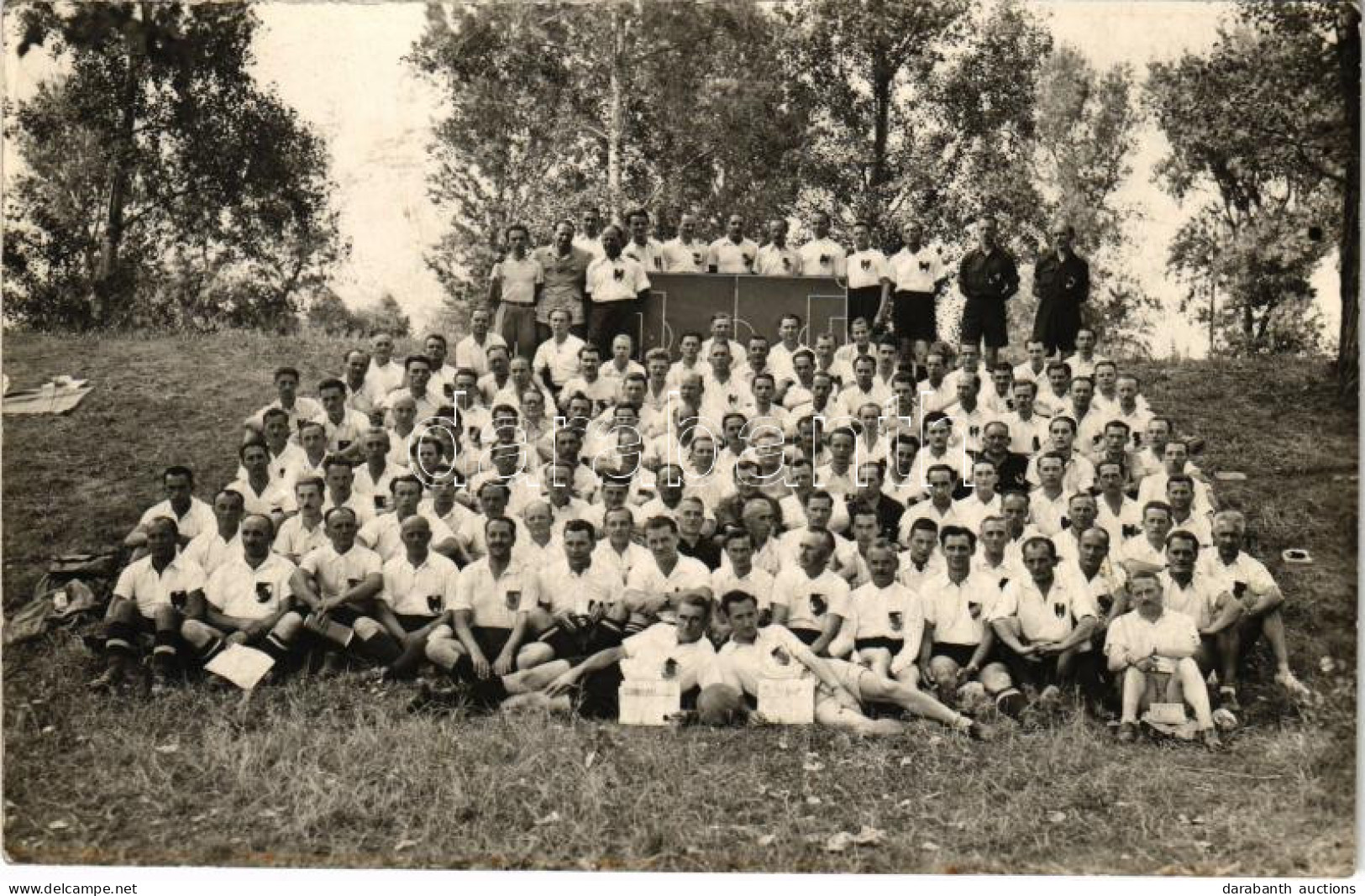 * T2/T3 1949 Szolnok, Labdarúgó (foci) Játékvezetők Edzőtábori Csoportképe, Photo - Unclassified