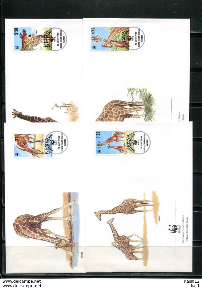 A51509)WWF-FDC Saeugetiere: Kenia 481 - 484 - FDC