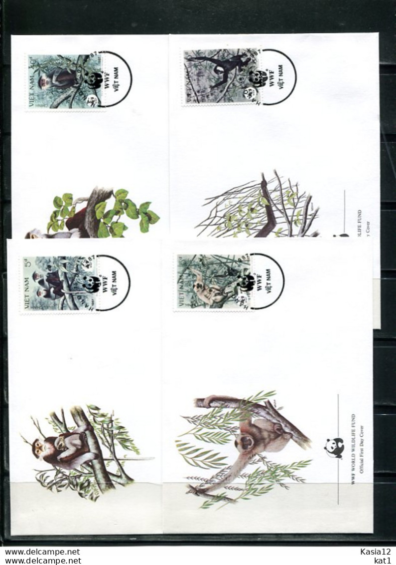 A51543)WWF-FDC Saeugetiere: Vietnam 1827 - 1830 - FDC