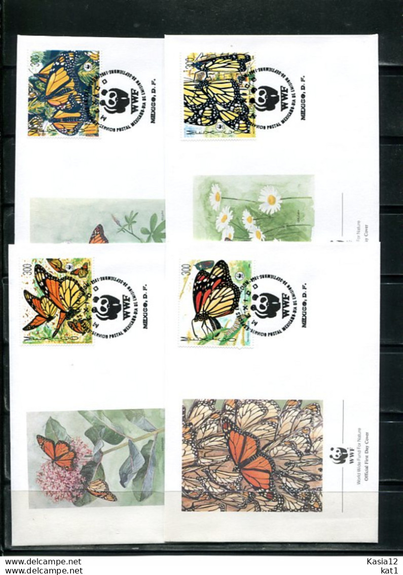 A51546)WWF-FDC Schmetterlinge: Mexiko 2095 - 2098 - FDC