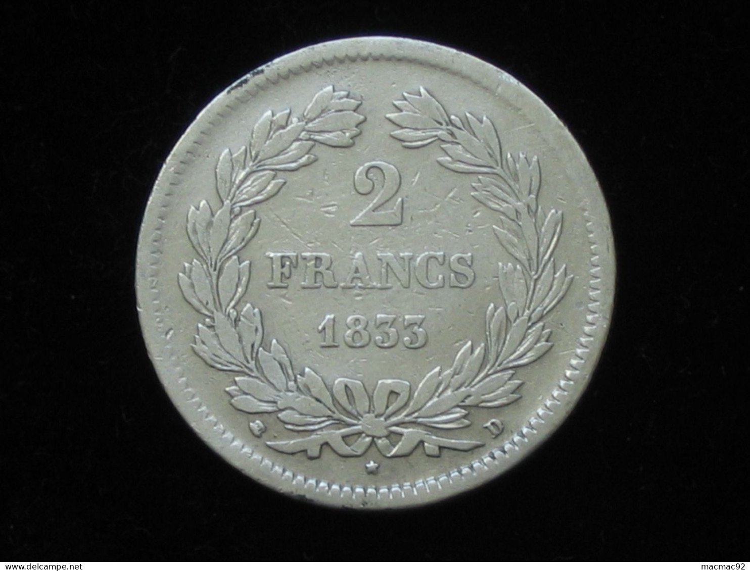 Assez RARE 2 Francs 1833 D  LOUIS-PHILIPPE 1er    *****  EN ACHAT IMMEDIAT  ***** - 2 Francs
