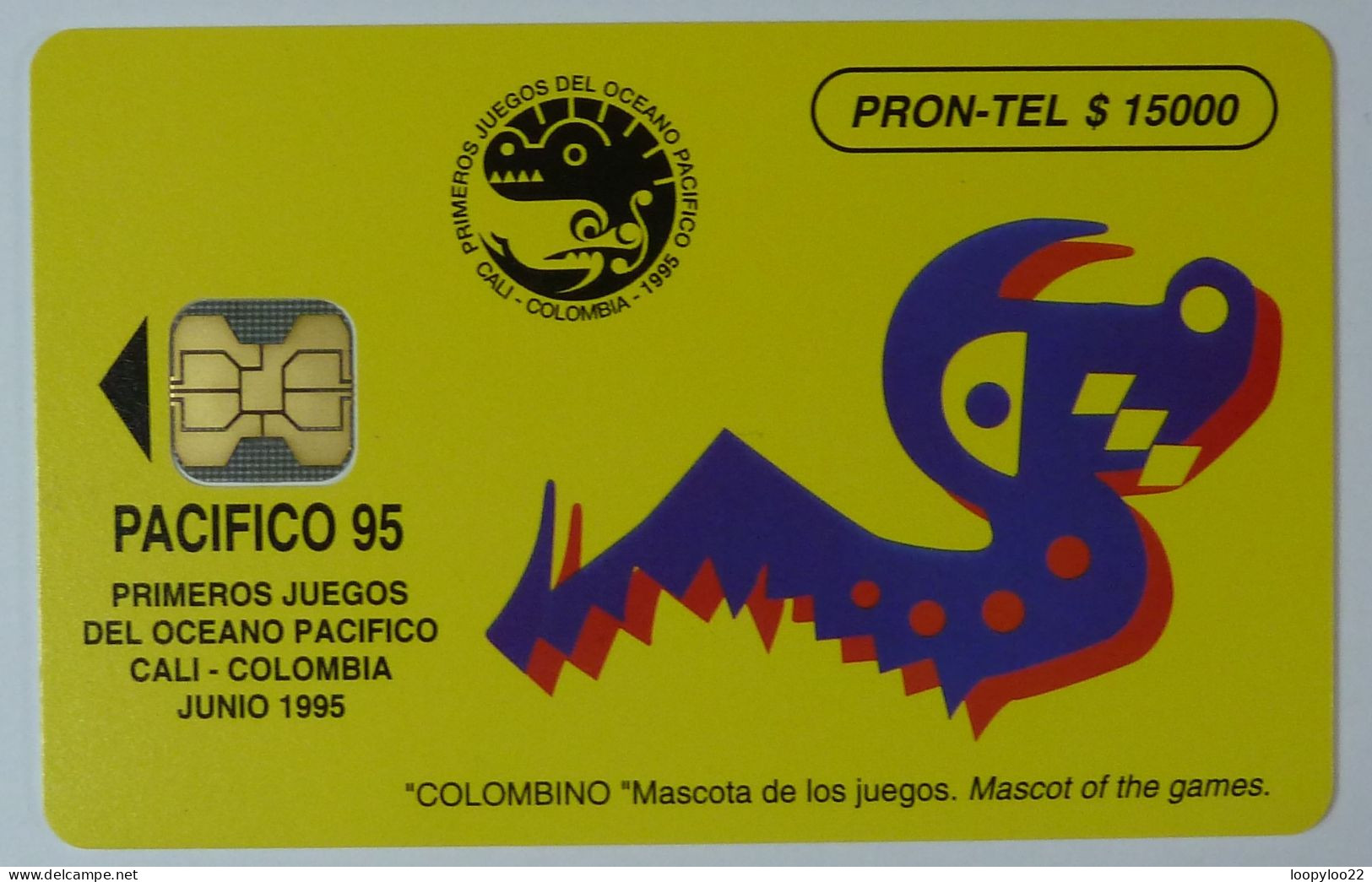 COLUMBIA - Chip - $15000 - Pacifico '95 - Mascot - 06/95 - Mint - Kolumbien