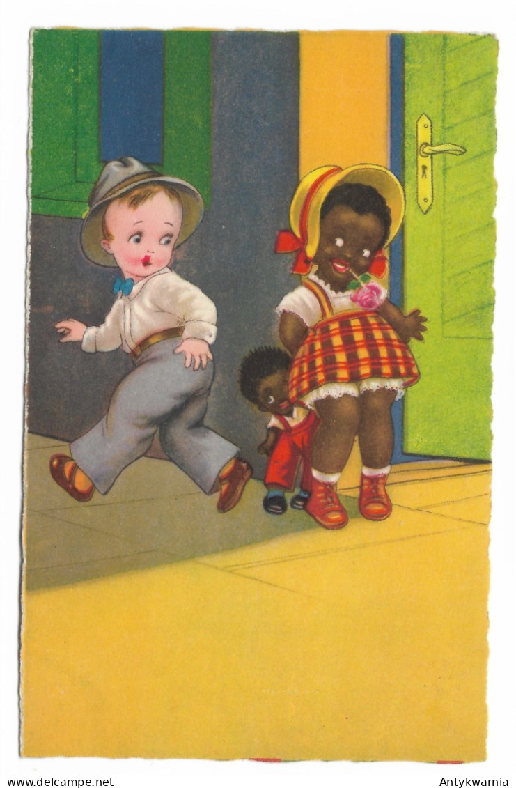 Boriss Margret , Pickaninny , Black And White Children , ENFANTS NOIR,  Ca.1928y Old Amag  H711 - Boriss, Margret