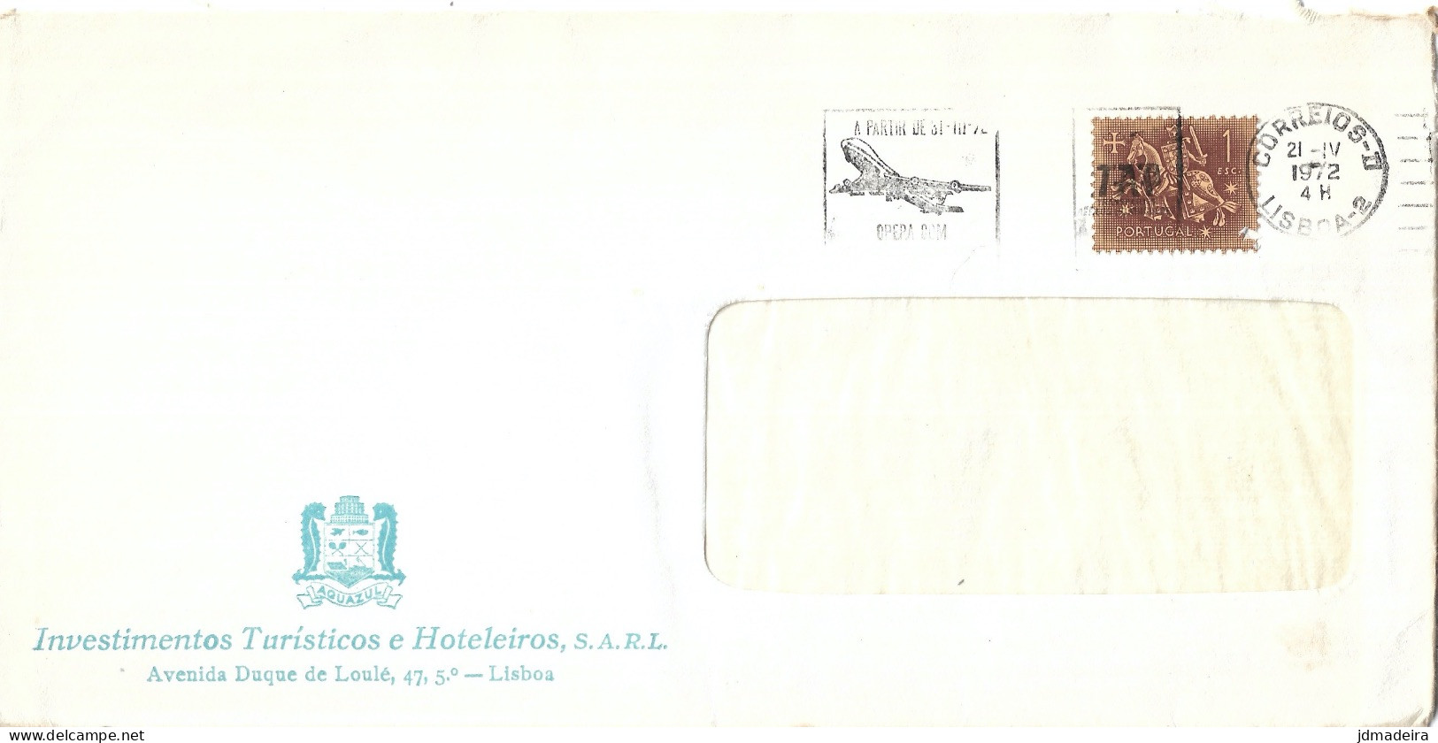 Portugal Cover A PARTIR DE 31-III-72 OPERA COM 747-B TAP Slogan Cancel - Cartas & Documentos