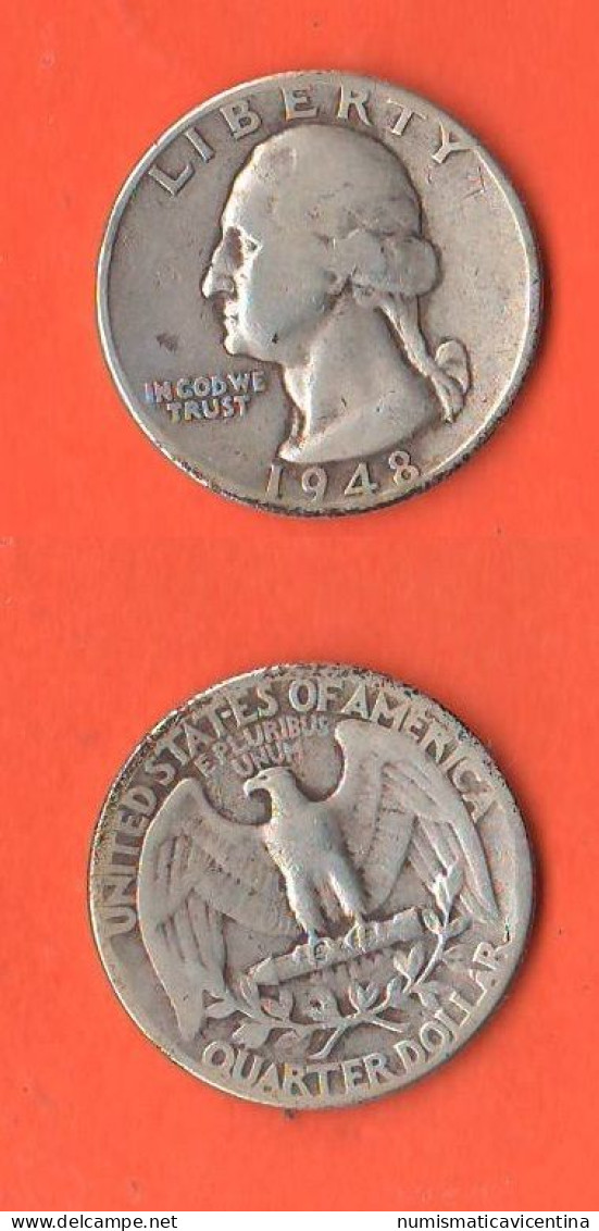 America Quarter 1948 1/4 Dollar Washington USA No Mint - 1932-1998: Washington