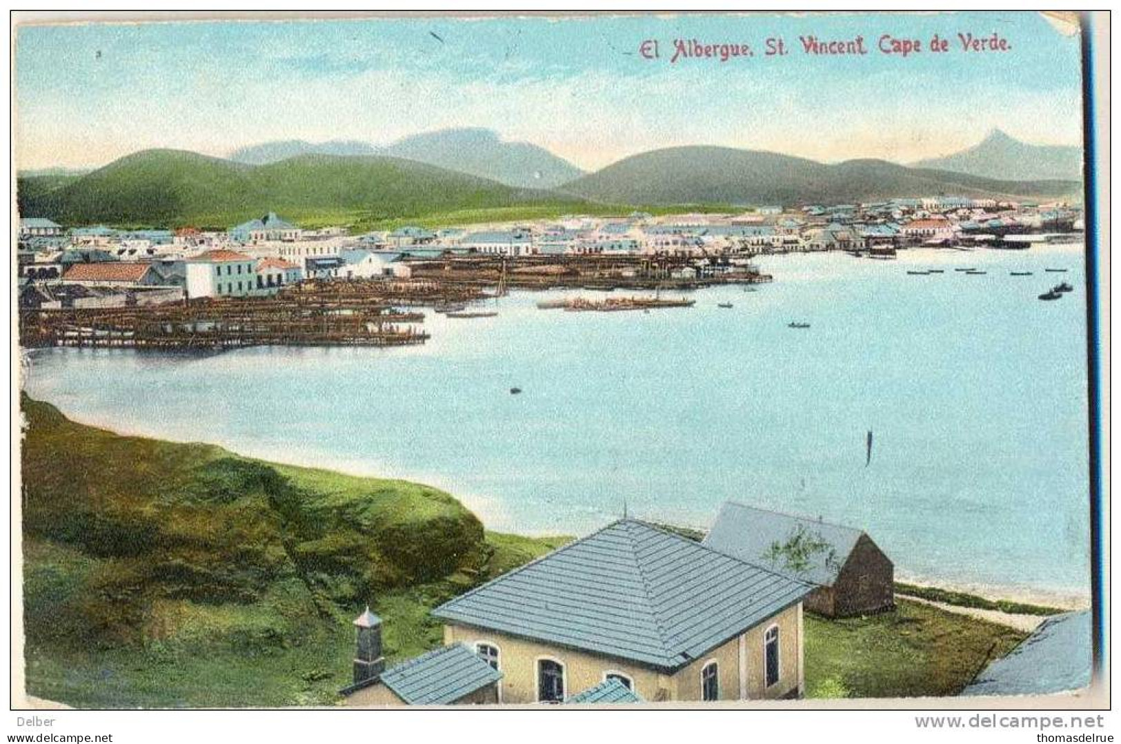 _Np811:½p: PAQUEBOT: Via LISBOA CENTRAL>1C CHARLEROY 1C 1911:El Albergue. ST. Vincent Cape De Verde - Storia Postale