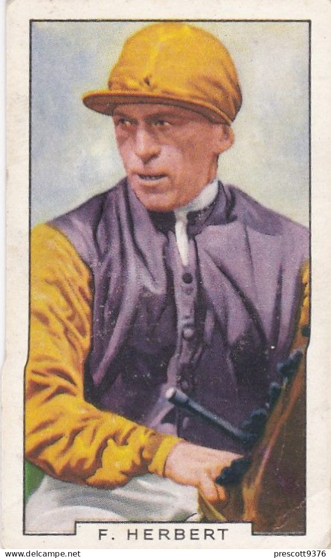 Famous Jockeys 1936 - Gallaher Cigarette Card - 12 Fred Herbert - Gallaher