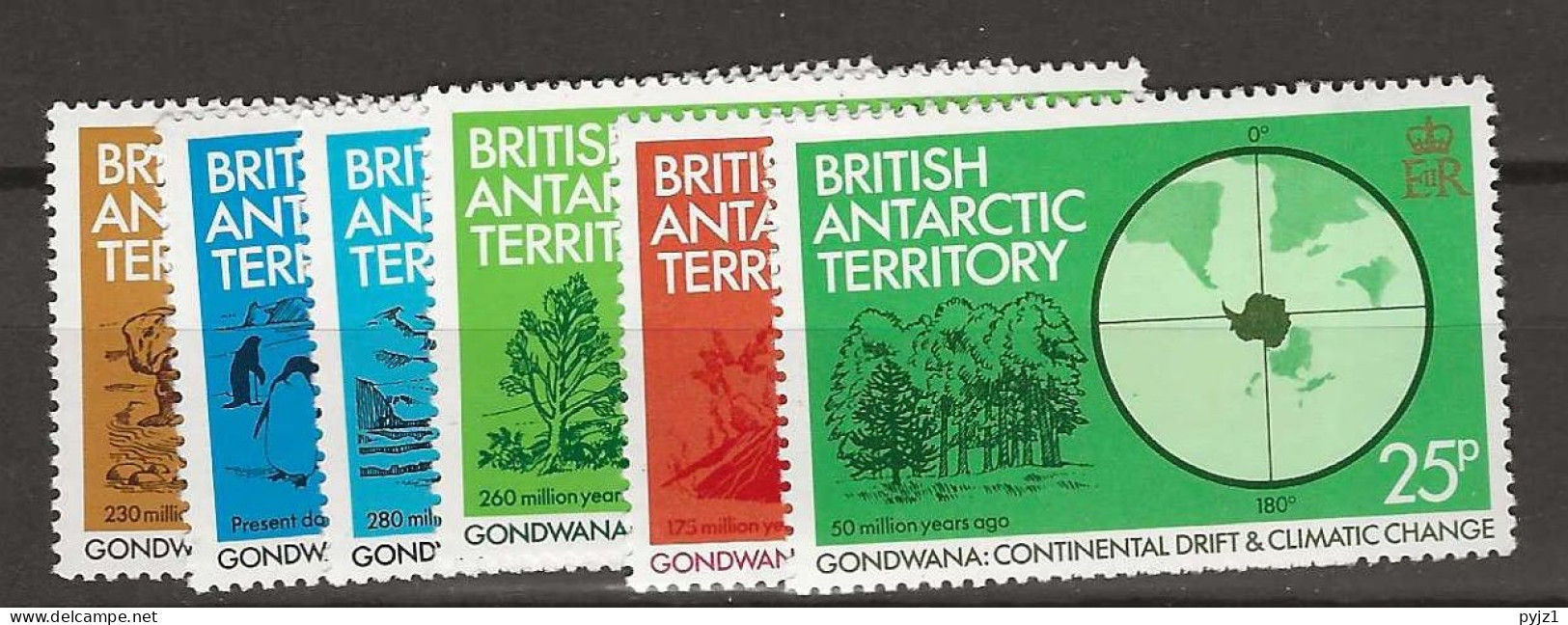 1981 MNH British Antactic Territory, Mi 88-93 Postfris** - Unused Stamps