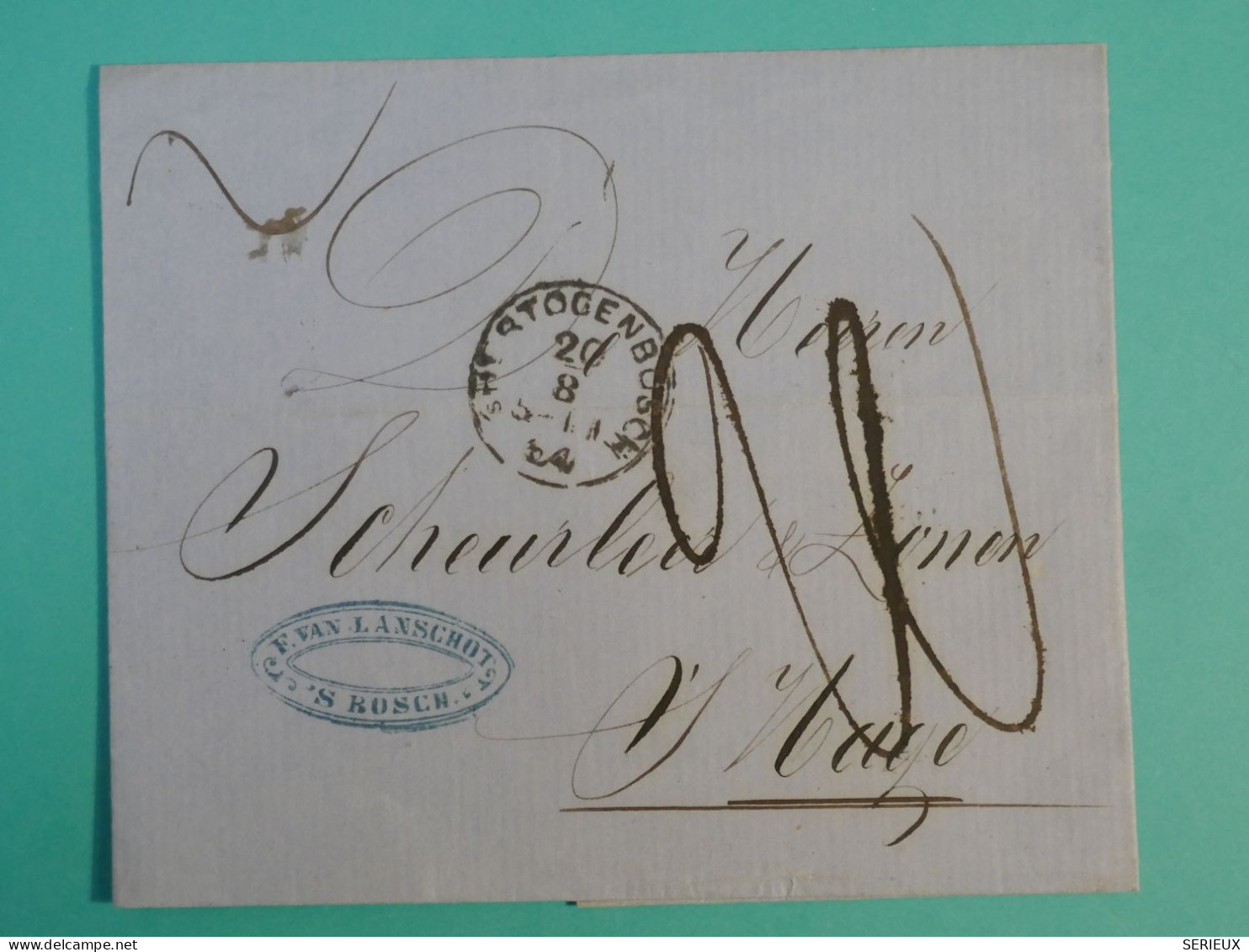 AG0   NEDERLAND   BELLE  LETTRE    1864    HAARLEM A  LA HAYE    +AFF. INTERESSANT++ + - Marcophilie