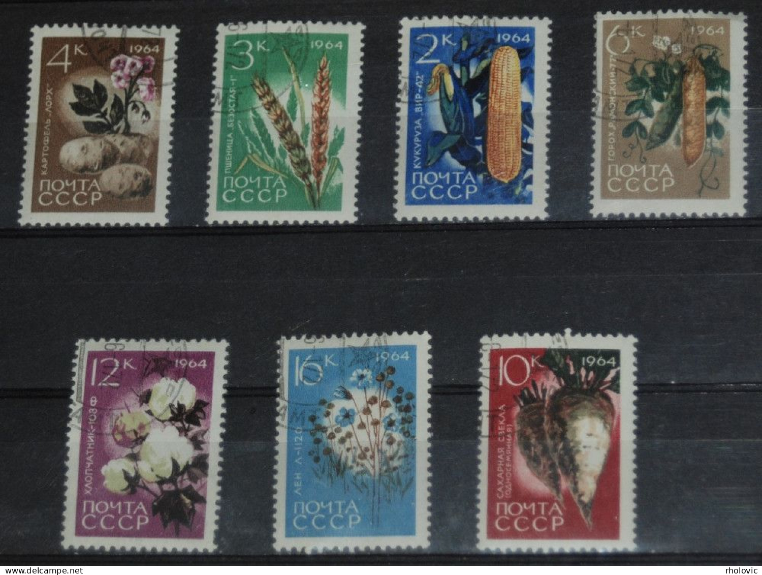 USSR SOVIET 1964, Agricultural Products, Vegetables, Flora, Plants, Mi #2922-8, Used - Gemüse