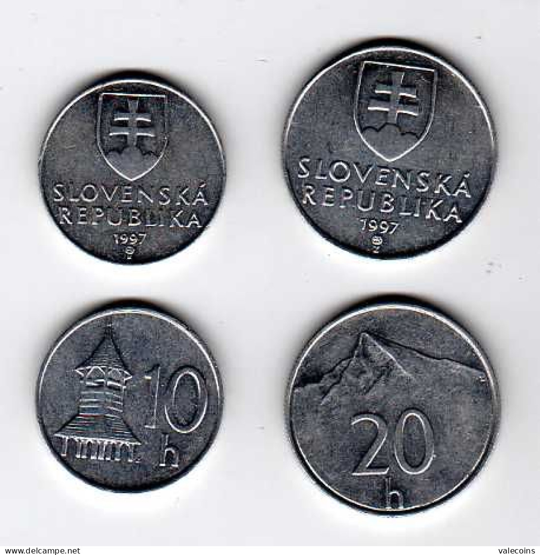 SLOVACCHIA SLOVAKIA SLOWAKEI - 1997 - 10 Halierov + 20 Halierov - KM 17 + 18  - AUNC - Slovakia