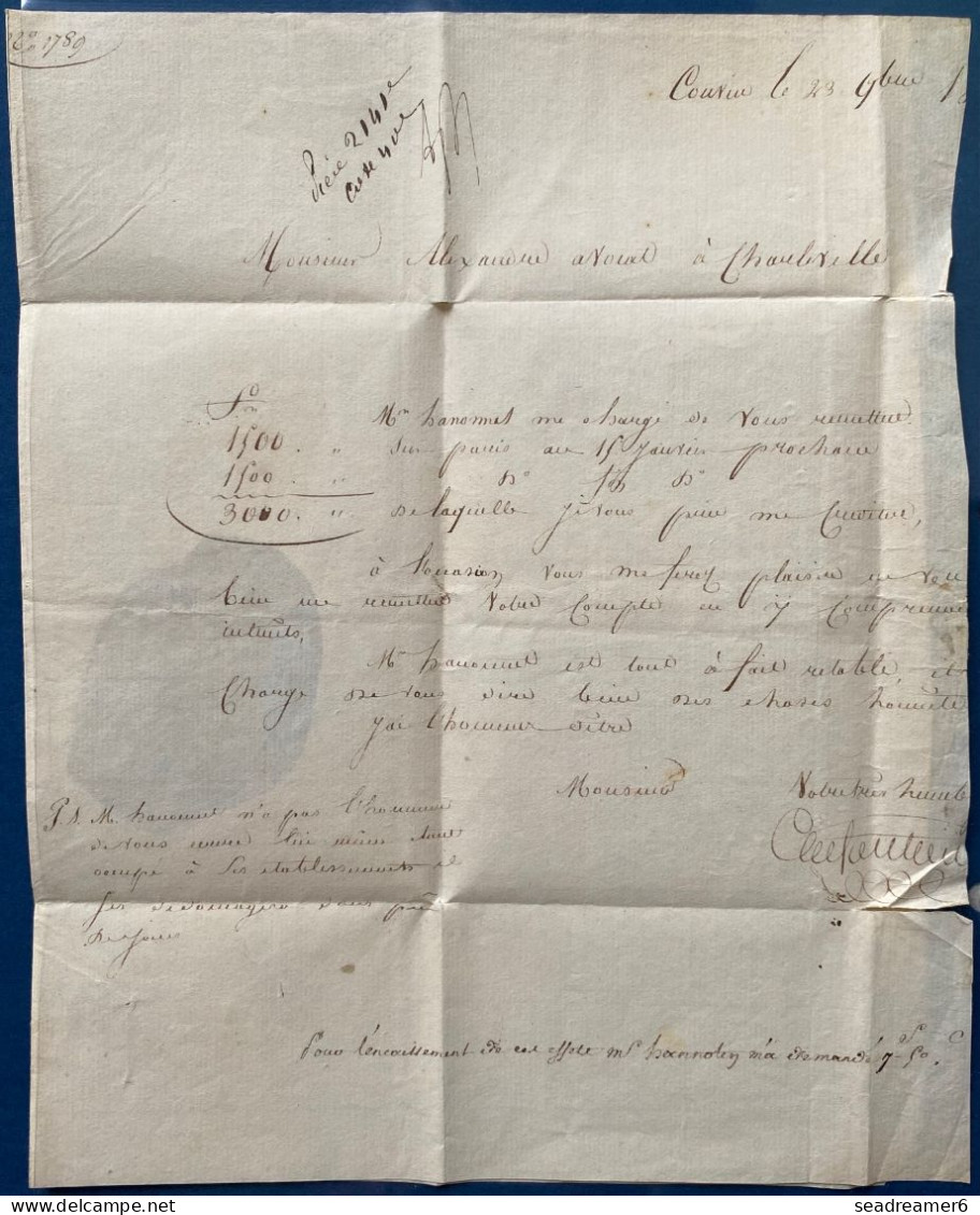 Lettre De COUVIN Du 23 NOV ? Marque " P.7.P/MARIEMBOURG " Pour CHARLEVILLE + LPB 1R +(5/AED) + " PAYS BAS PAR GIVET " RR - 1714-1794 (Paesi Bassi Austriaci)