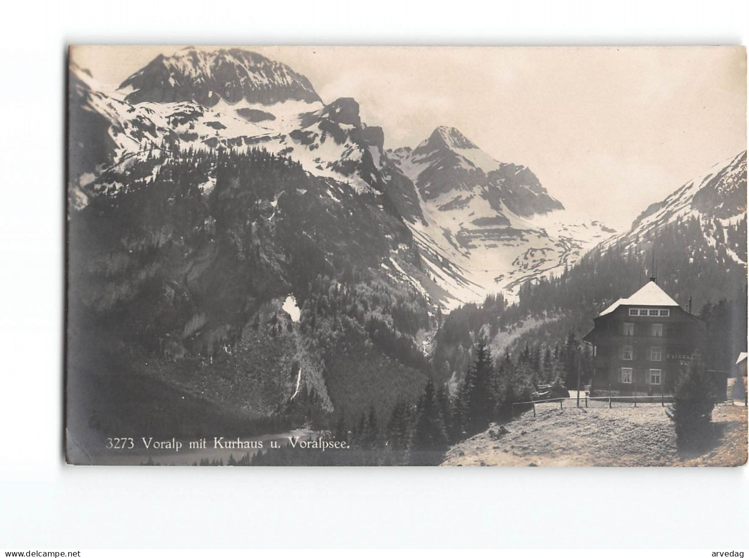 X1383 HELVETIA VOLARP MIT KURHAUS U, VORALPSEE - GRABS POSTMARK - Grabs