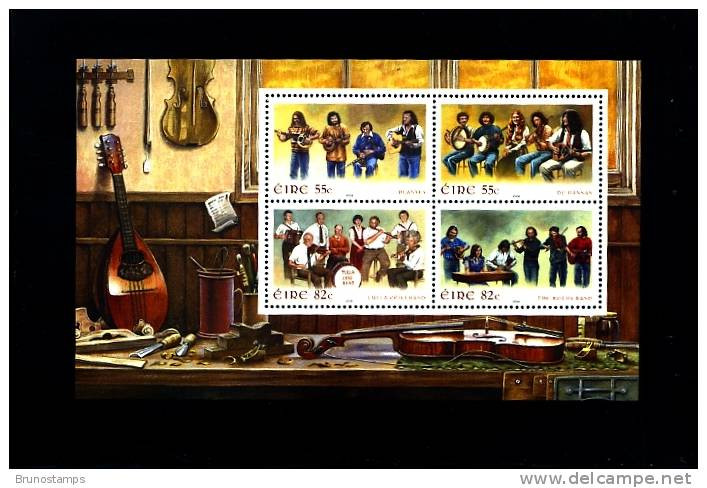 IRELAND/EIRE - 2008  IRISH MUSICAL GROUPS  MS   MINT NH - Blocs-feuillets