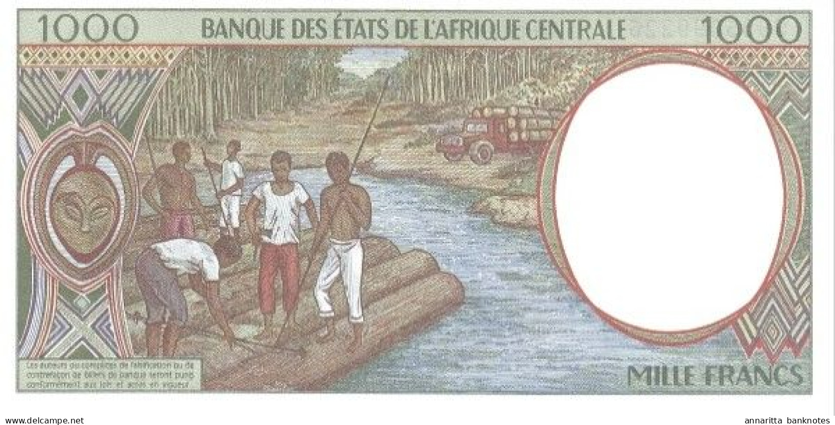 Central African States (Cameroon) 1000 Francs ND (1999), UNC (P-302Ff, B-102Ff) - États D'Afrique Centrale