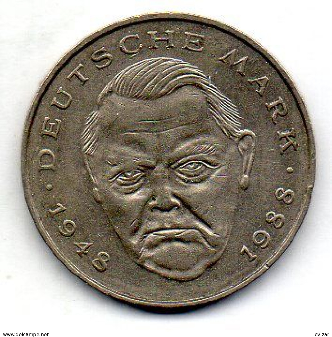 GERMANY - FEDERAL REPUBLIC, 2 Mark, Copper-Nickel, Year 1992-D, KM # 170 - 2 Marcos
