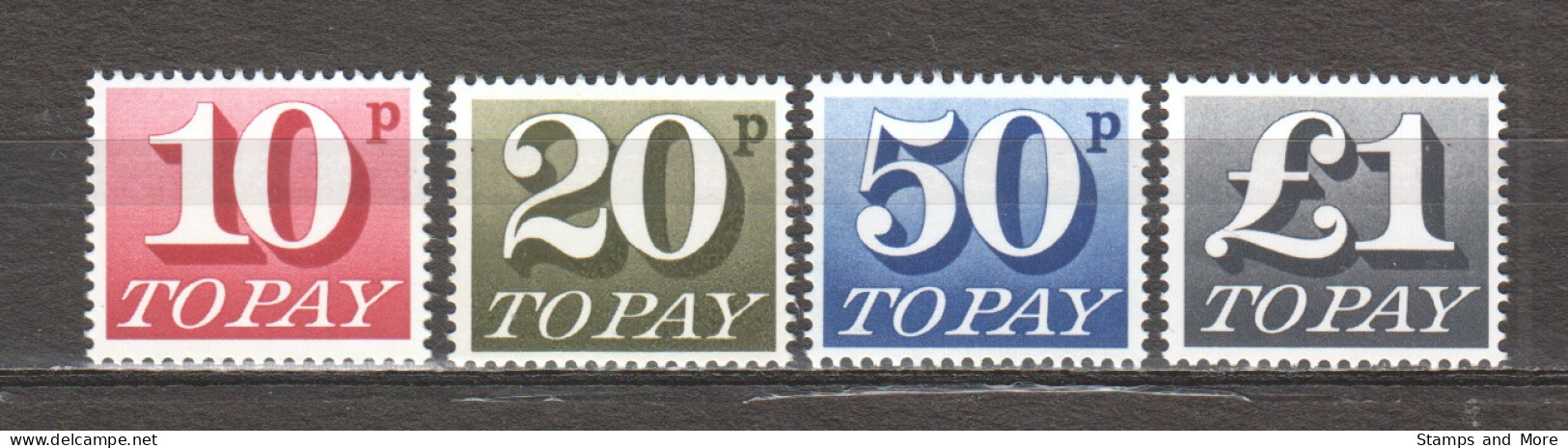 Great Britain 1970 Porto Mi 76-79 MNH  - Taxe