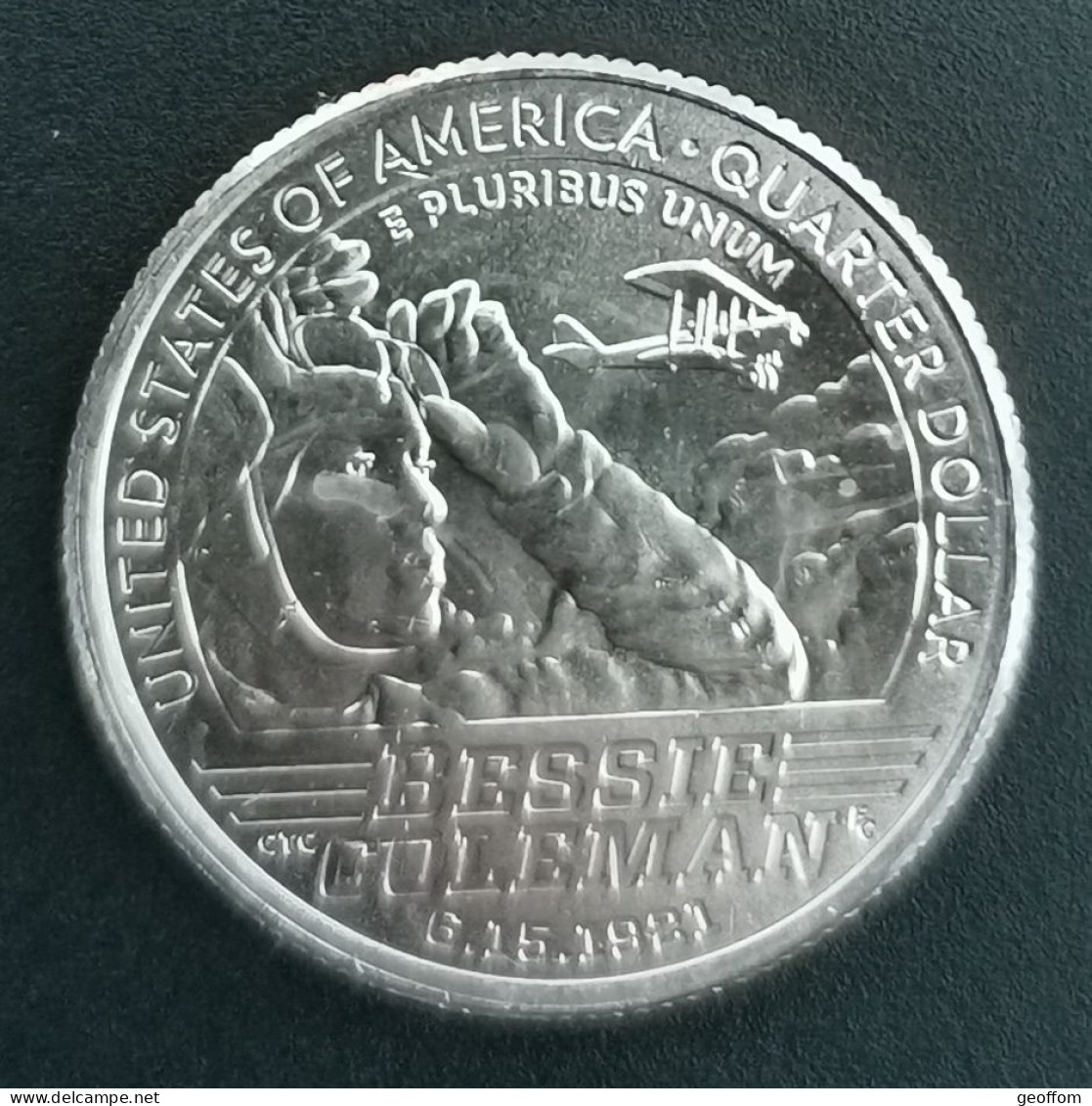 Quarter Dollar USA Bessie COLEMAN - 2023 P - Unc - LIBERTY - American Woman - Sin Clasificación