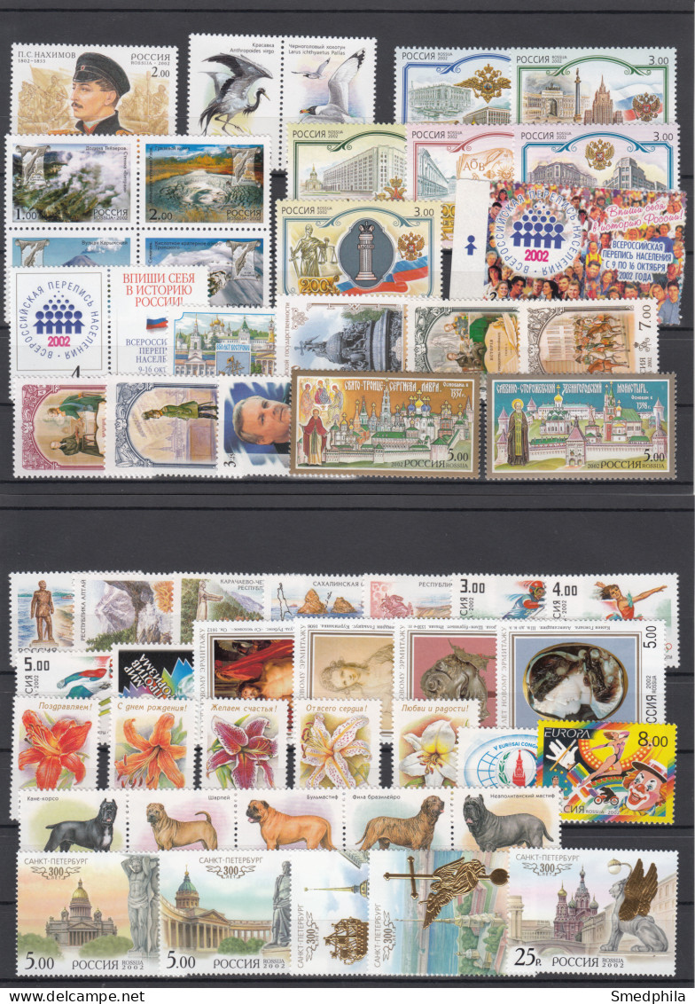 Russia 2002 - Full Year MNH ** - Años Completos