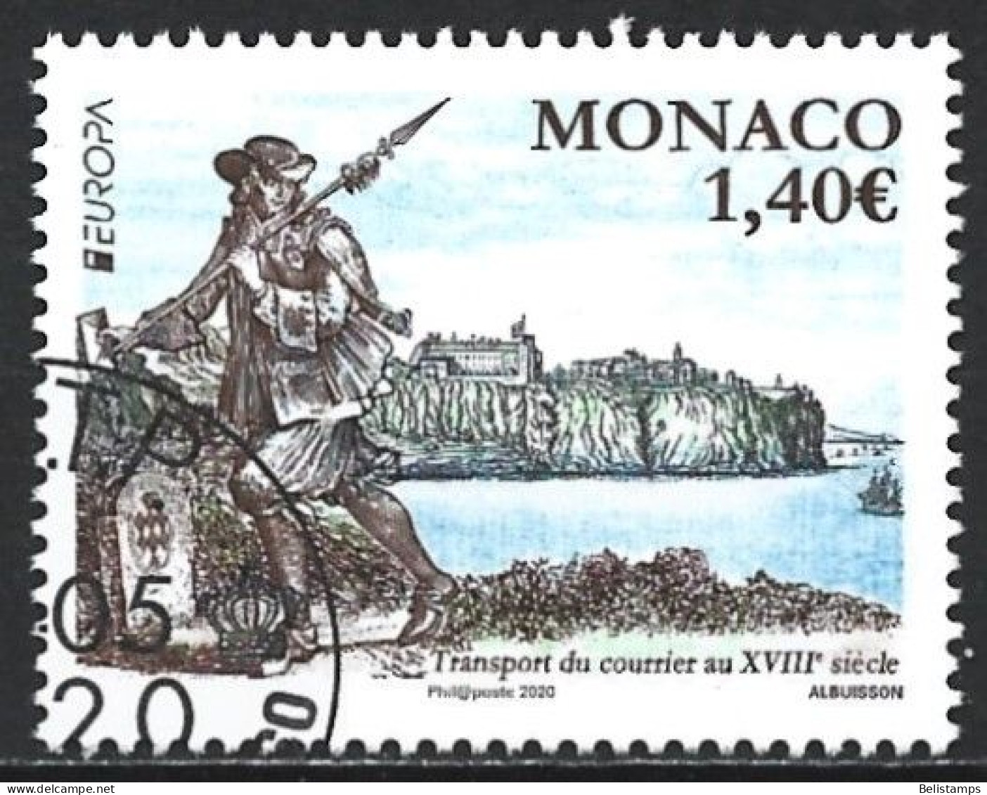 Monaco 2020. Scott #3009 (U) 18th Century Mail Carrier  *Complete Set* - Usati