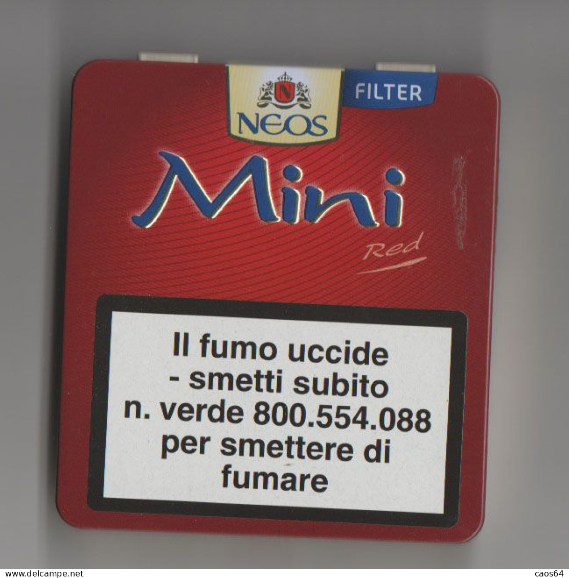 NEOS MINI RED Cigars SIGARI METAL SCATOLA VUOTA ITALY - Caves à Cigares Vides