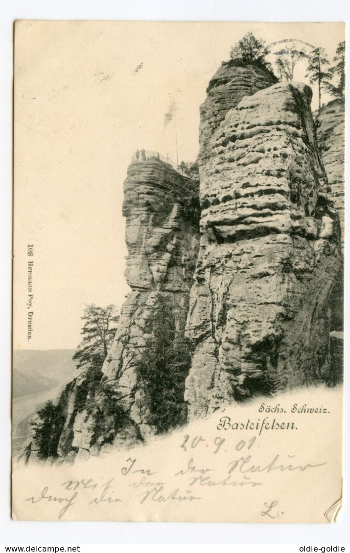 Sächsische Schweiz Ansichtskarte Basteifelsen - Bastei (sächs. Schweiz)