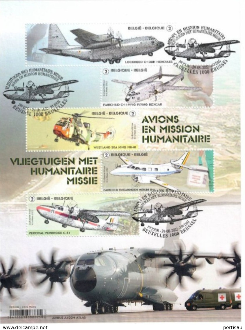Vliegtuigen Met Humanitaire Missies Uitgiftestempel 2022 - Used Stamps
