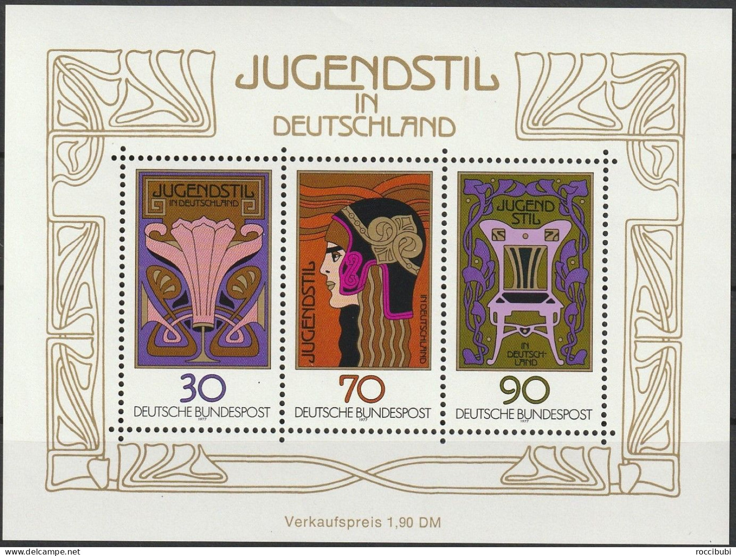 BRD 1977 // Block 14 ** Jugendstil - 1959-1980