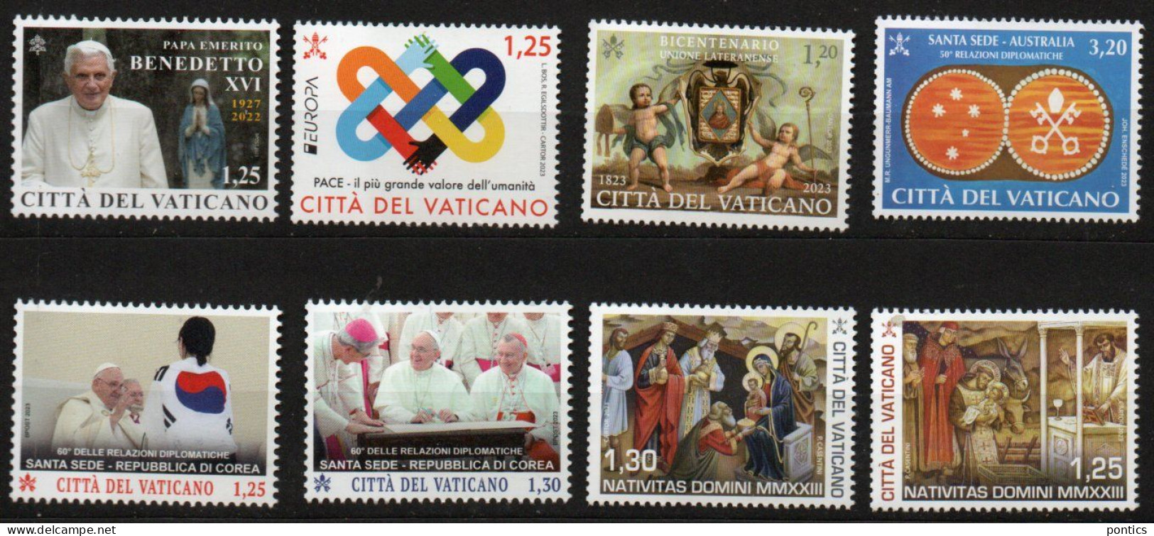 2023 - VATICANO - A1C - ANNATA - 24 VALORI - 6 BF - 1 LIBRETTO - INVIO GRATUITO ** - Unused Stamps