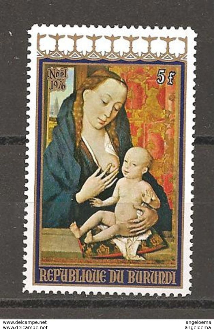 BURUNDI - 1976 DIRK BOUTS Madonna Con Bambino (National Gallery, Londra) Nuovo** MNH - Madones