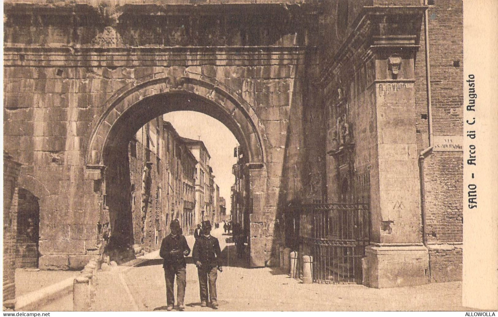 25218 " FANO-ARCO DI C. AUGUSTO " ANIMATA-VERA FOTO-CART. NON SPED. - Fano