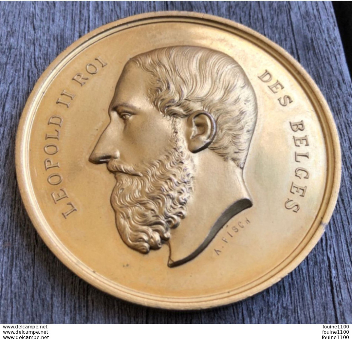 Médaille Exposition Commerciale Et Alimentaire ANVERS 1894 ( Belgique ) LEOPOLD II ROI DES BELGES Signé A. FISCH - Andere & Zonder Classificatie