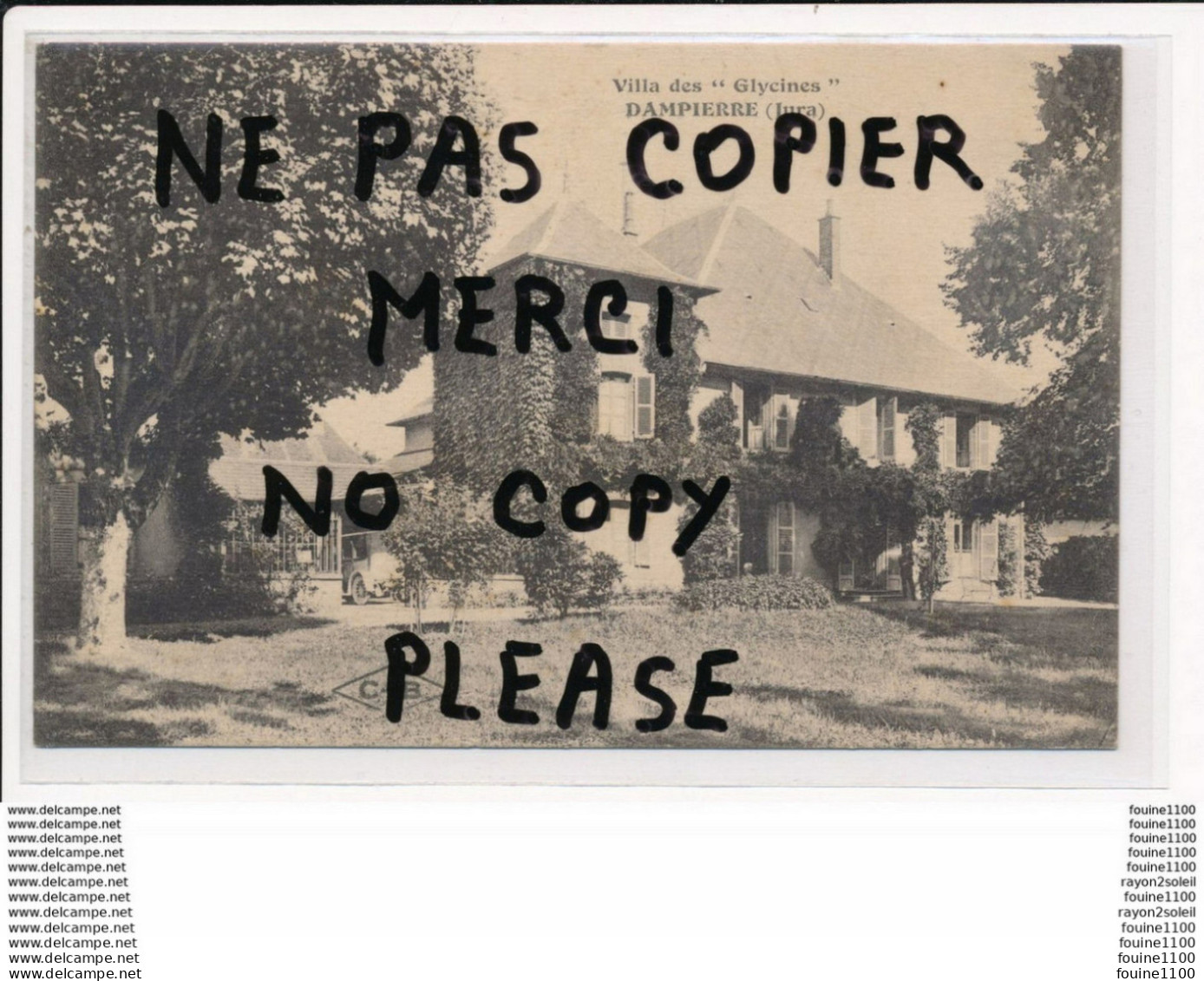 ♥ PEU COURANTE ♥ Carte De DAMPIERRE  Villa Des " Glycines " ( Recto Verso ) - Dampierre